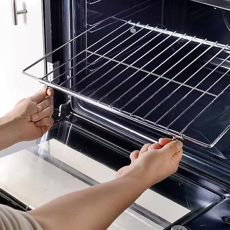 atgestore Update 304 Stainless Steel Universal Adjustable Oven Rack Replacement for Samsung GE Whirlpool LG Frigidaire Kenmore Oven Rack Extendable Oven Wire Rack Shelf Adjusts from 17.3-25.6 Wide - Image 5